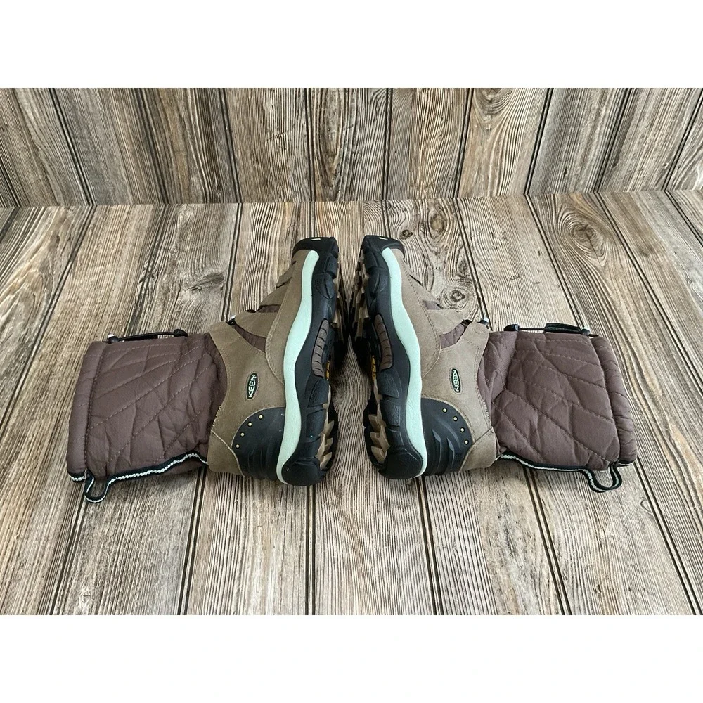 Keen Warm Shellback Winter Boots Insulated Brown Teal Womens Size 9 EU 39.5